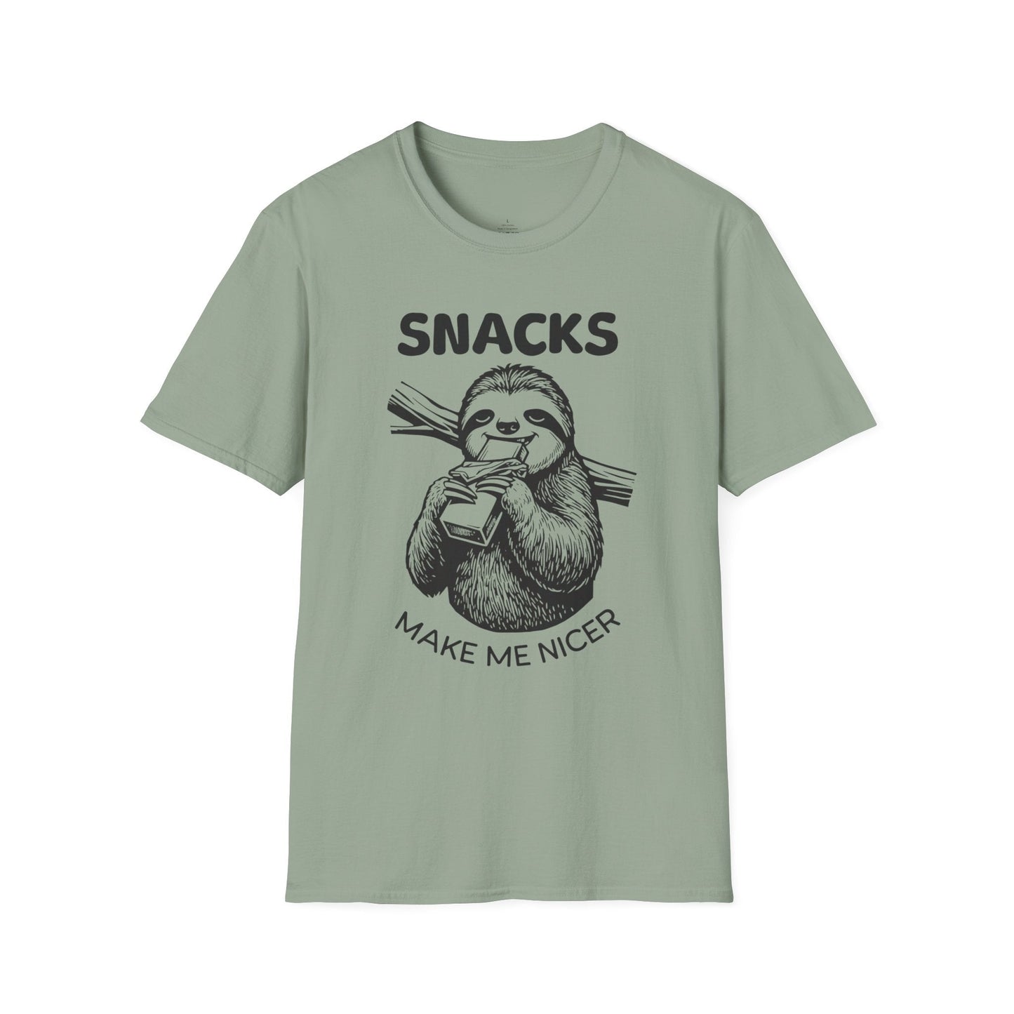 Printify T-Shirt Snacks Make Me Nicer T-Shirt