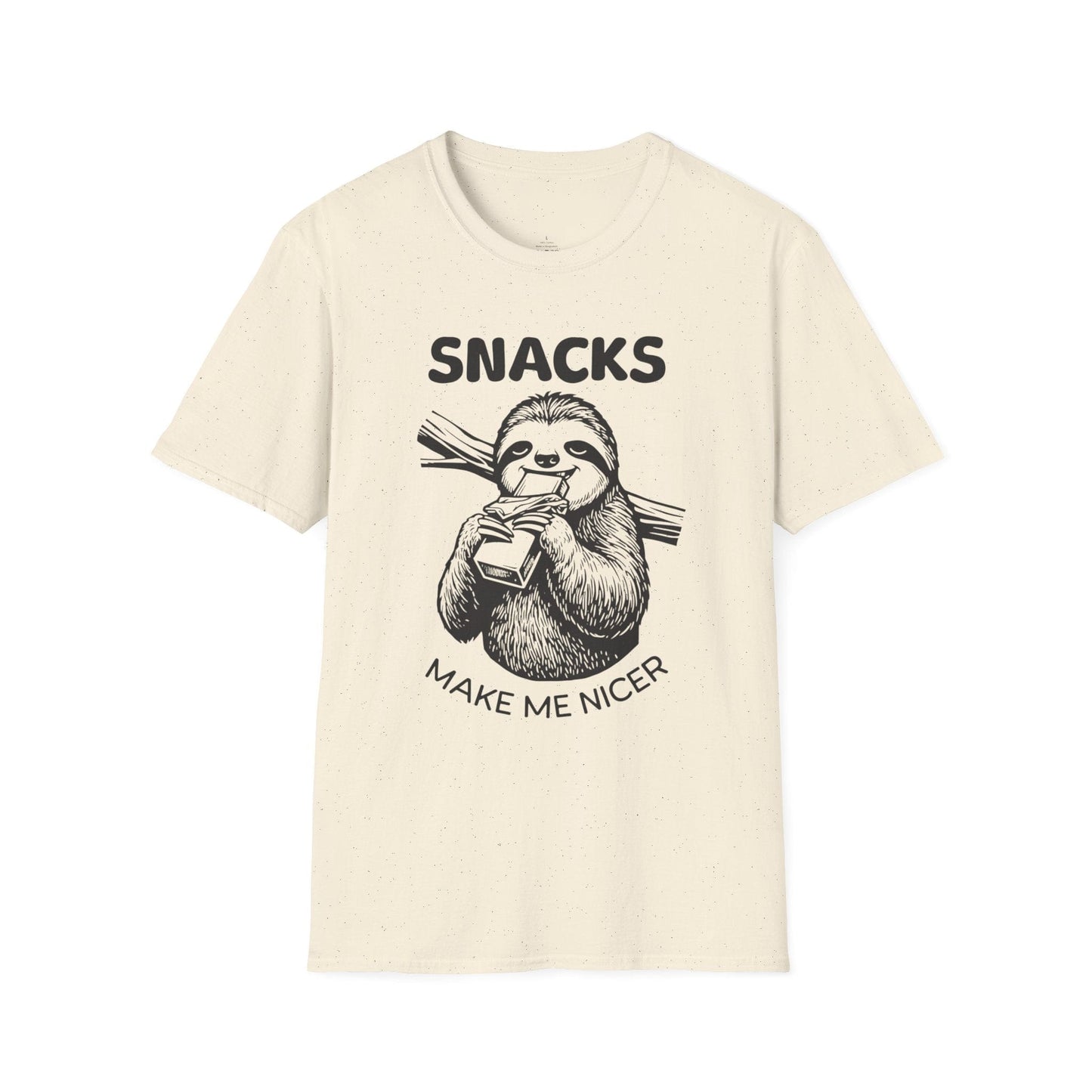 Printify T-Shirt Snacks Make Me Nicer T-Shirt
