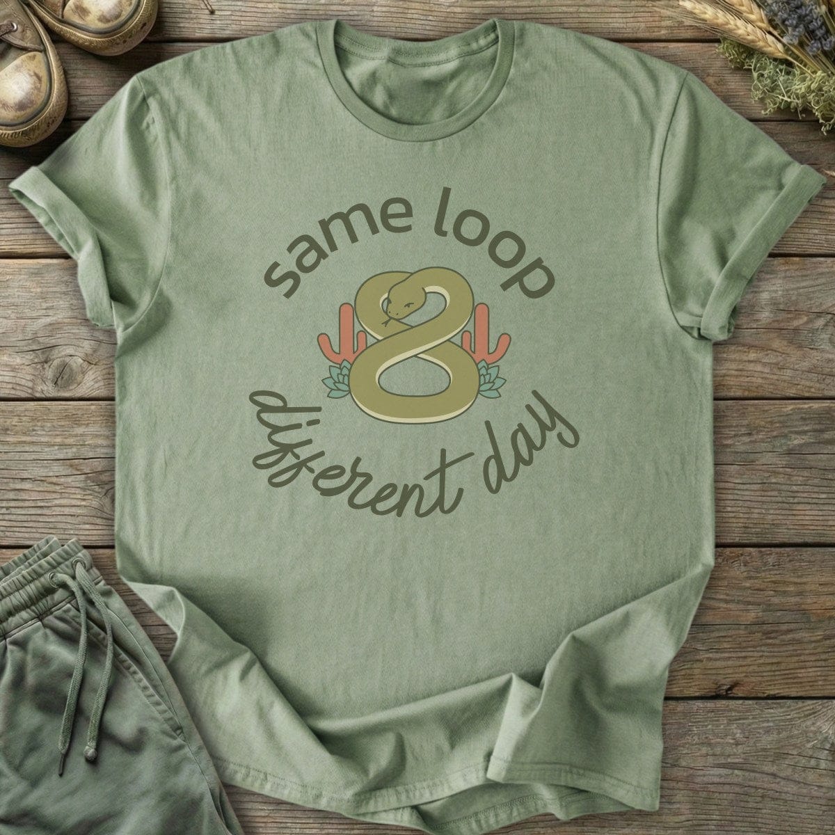 Printify T-Shirt Snake Loop T-Shirt