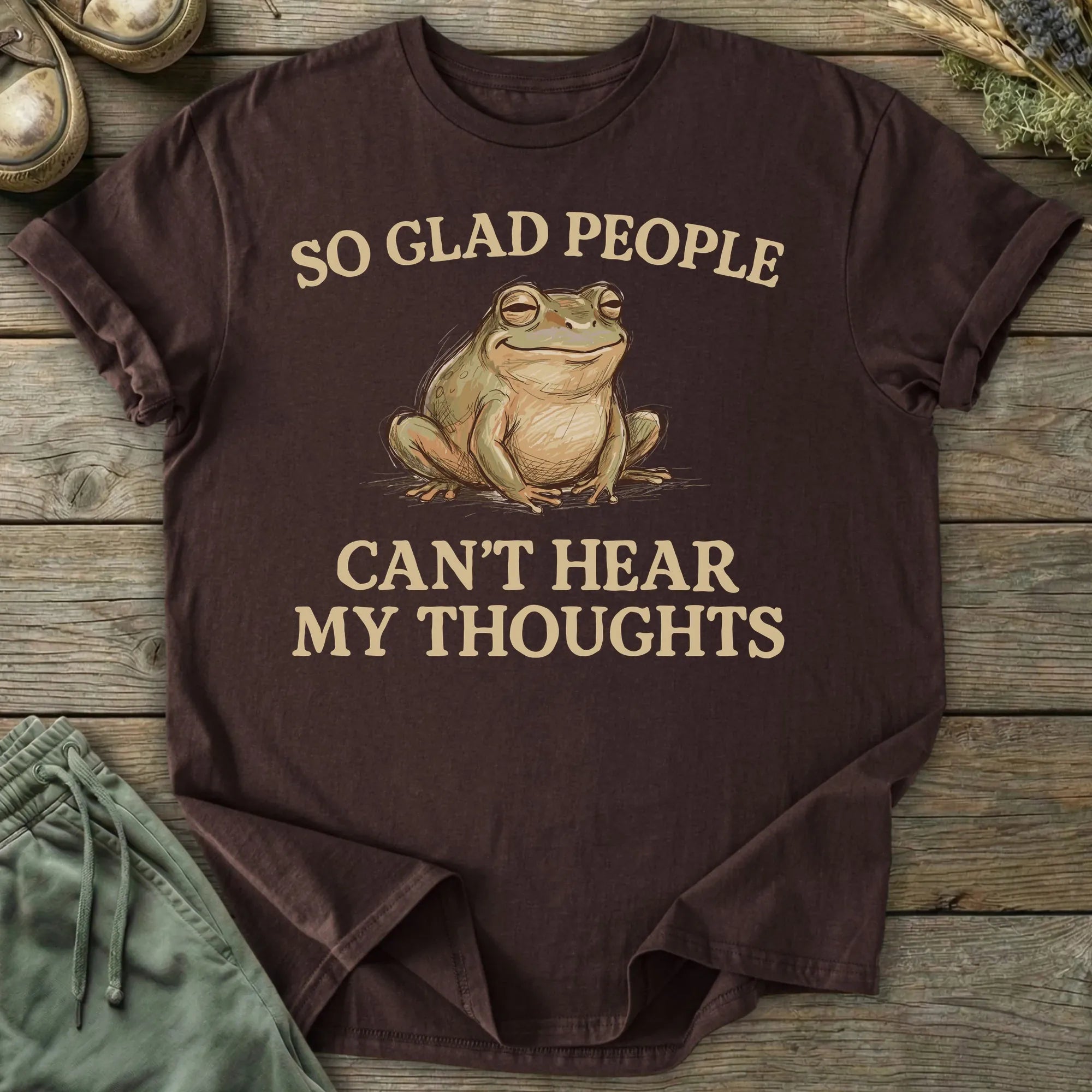 Printify T-Shirt So Glad People Can't Hear My Thoughts T-Shirt