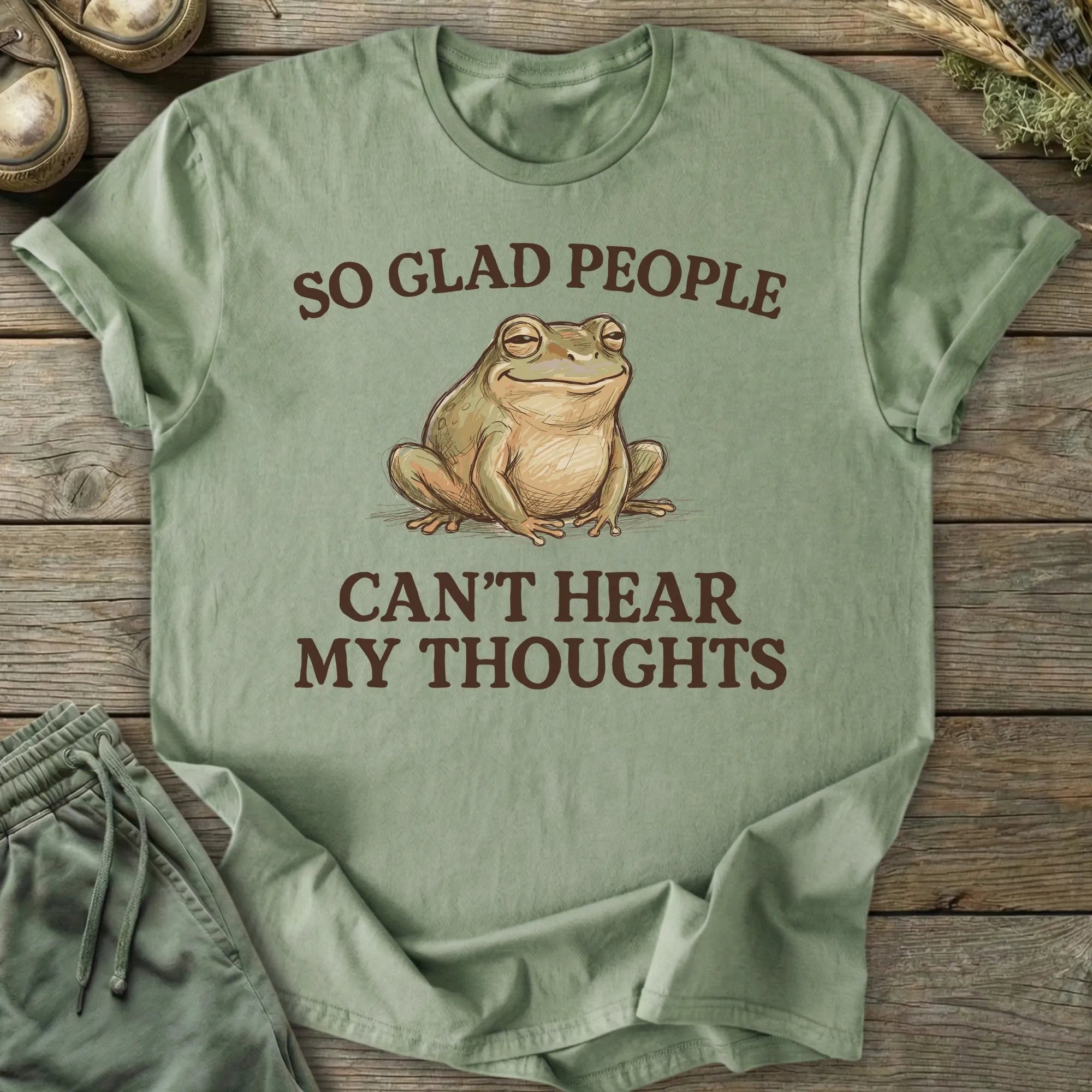 Printify T-Shirt So Glad People Can't Hear My Thoughts T-Shirt