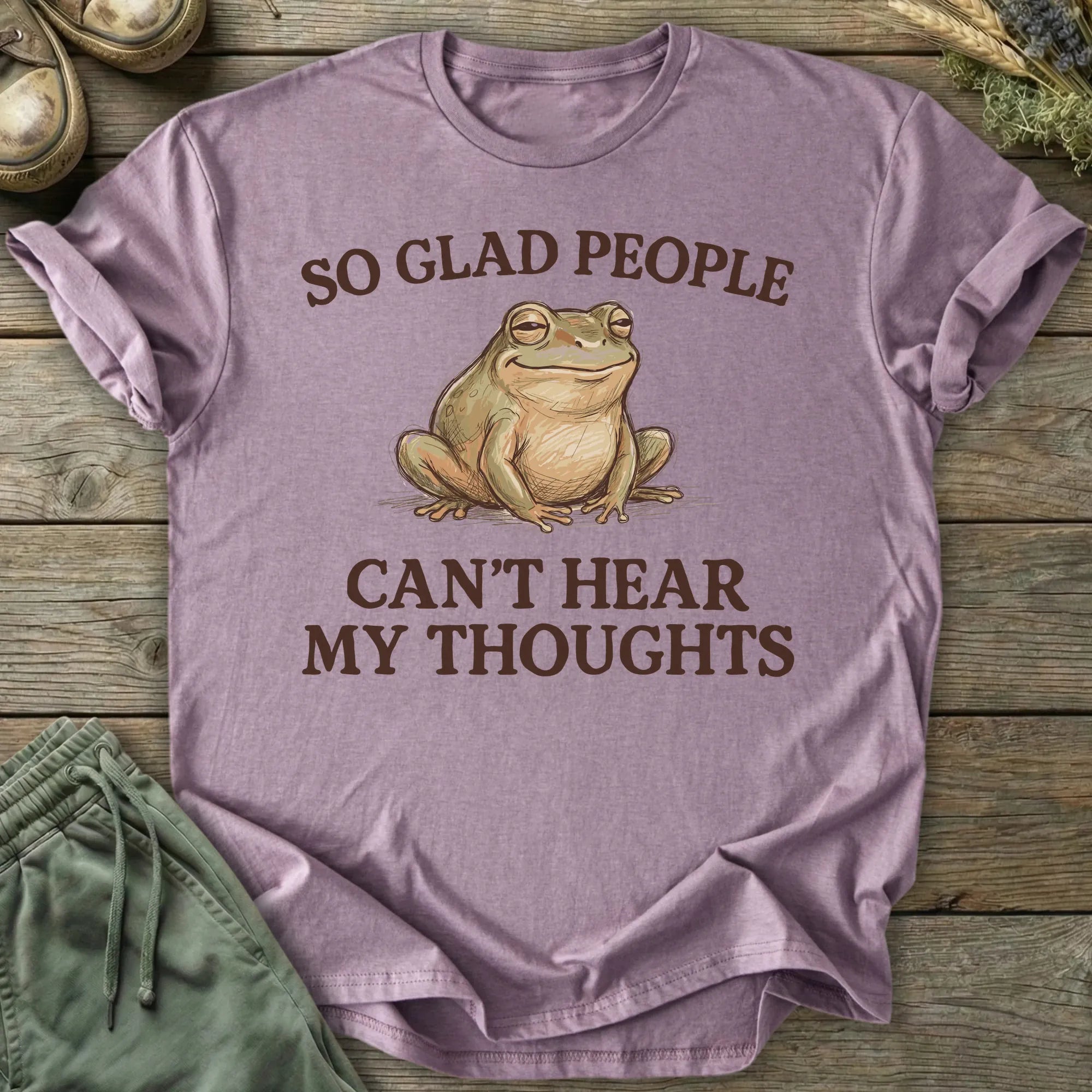 Printify T-Shirt So Glad People Can't Hear My Thoughts T-Shirt