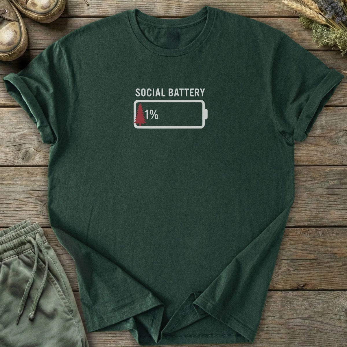 Printify T-Shirt Social Battery T-Shirt