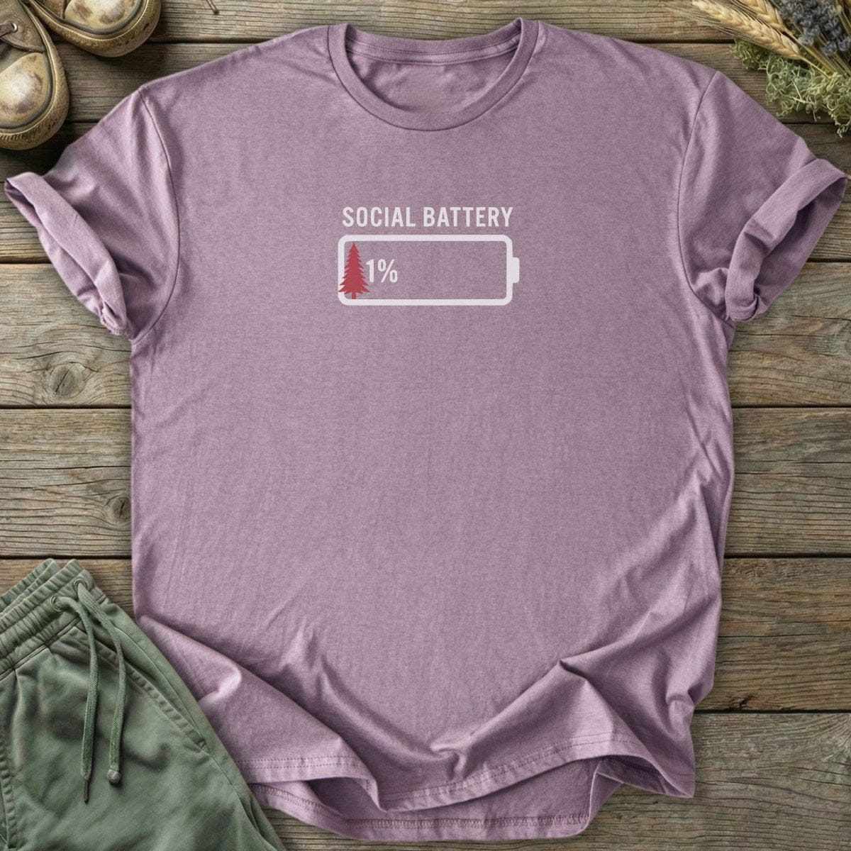 Printify T-Shirt Social Battery T-Shirt