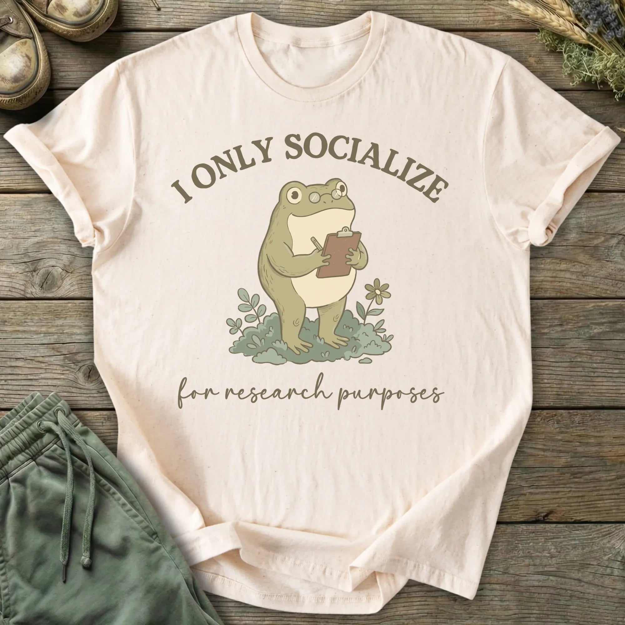 Printify T-Shirt Socialize Research T-Shirt