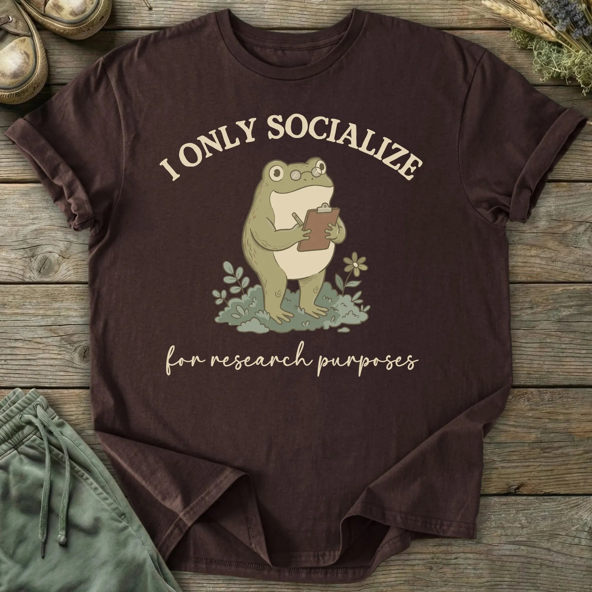 Printify T-Shirt Socialize Research T-Shirt