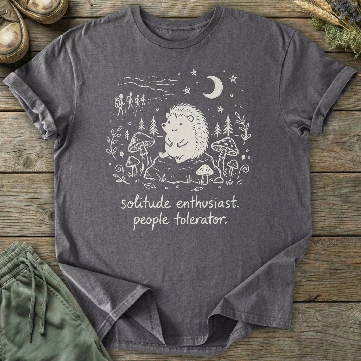 Printify T-Shirt Solitude Hedgehog T-Shirt