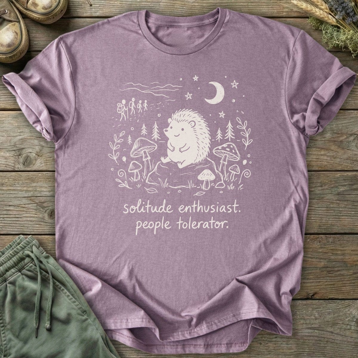 Printify T-Shirt Solitude Hedgehog T-Shirt