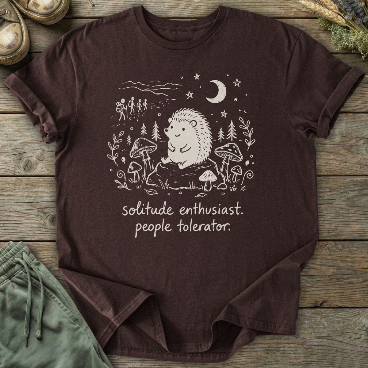 Printify T-Shirt Solitude Hedgehog T-Shirt