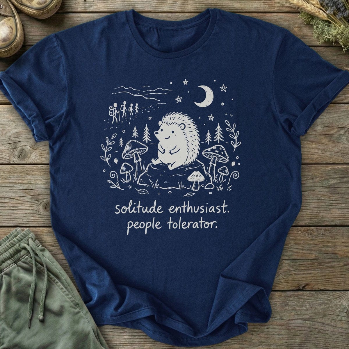 Printify T-Shirt Solitude Hedgehog T-Shirt