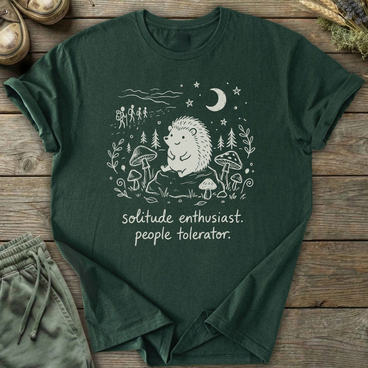 Printify T-Shirt Solitude Hedgehog T-Shirt