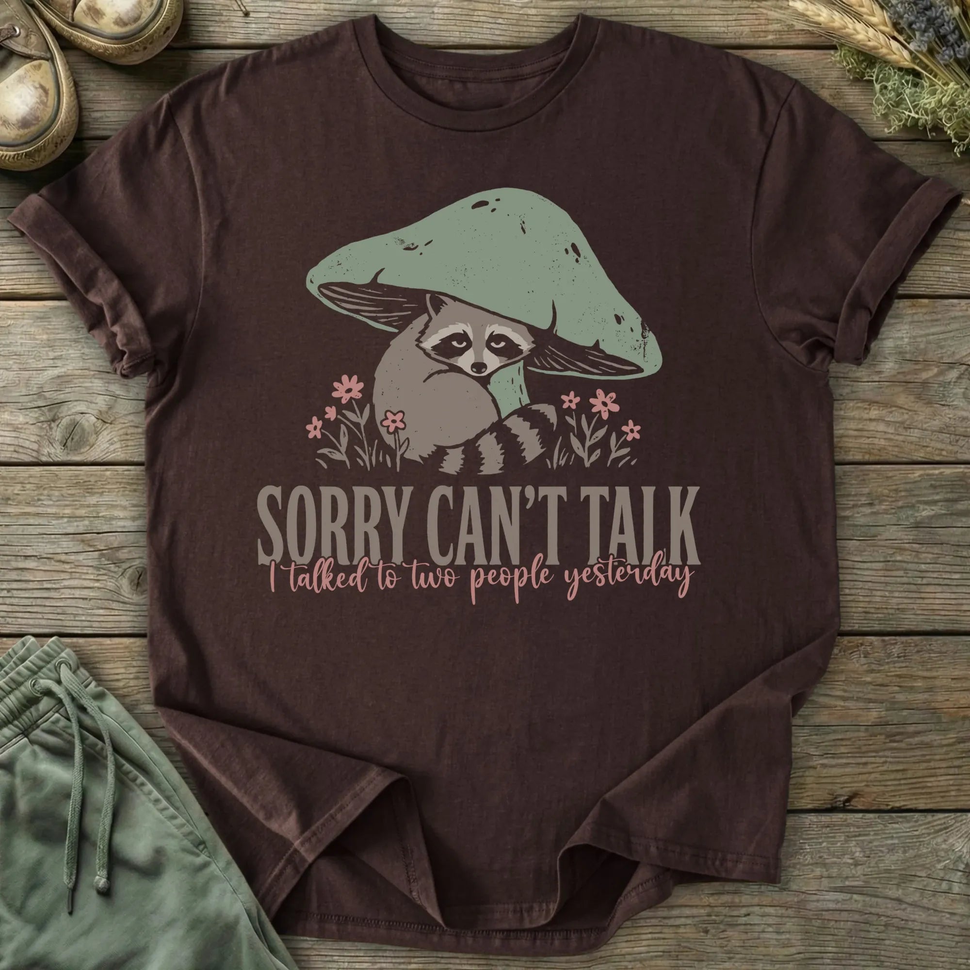 Printify T-Shirt Sorry Can't Talk T-Shirt