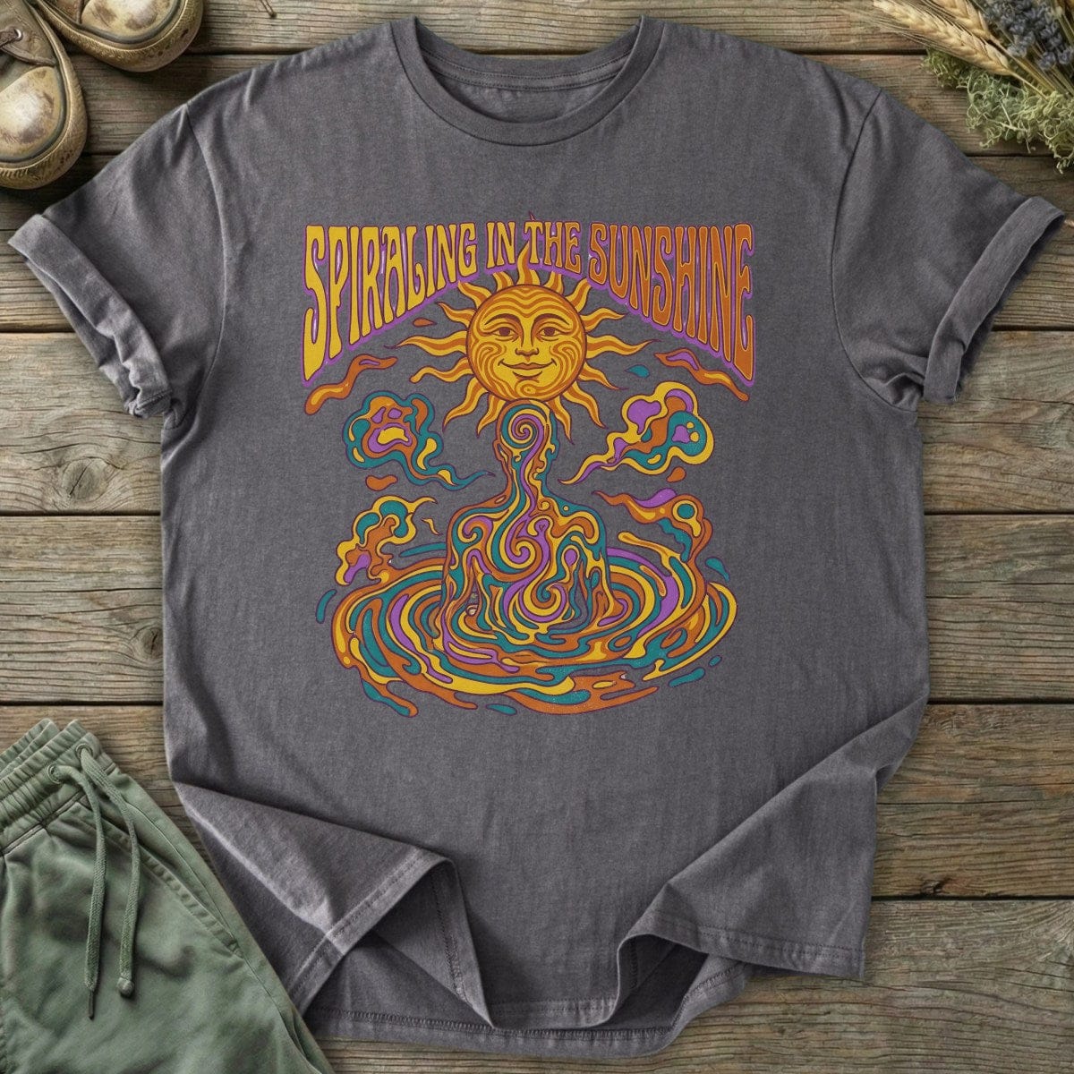 Printify T-Shirt Spiraling In The Sunshine T-Shirt