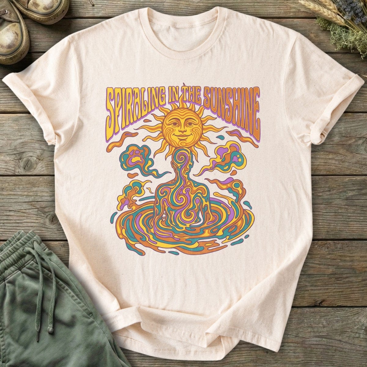 Printify T-Shirt Spiraling In The Sunshine T-Shirt