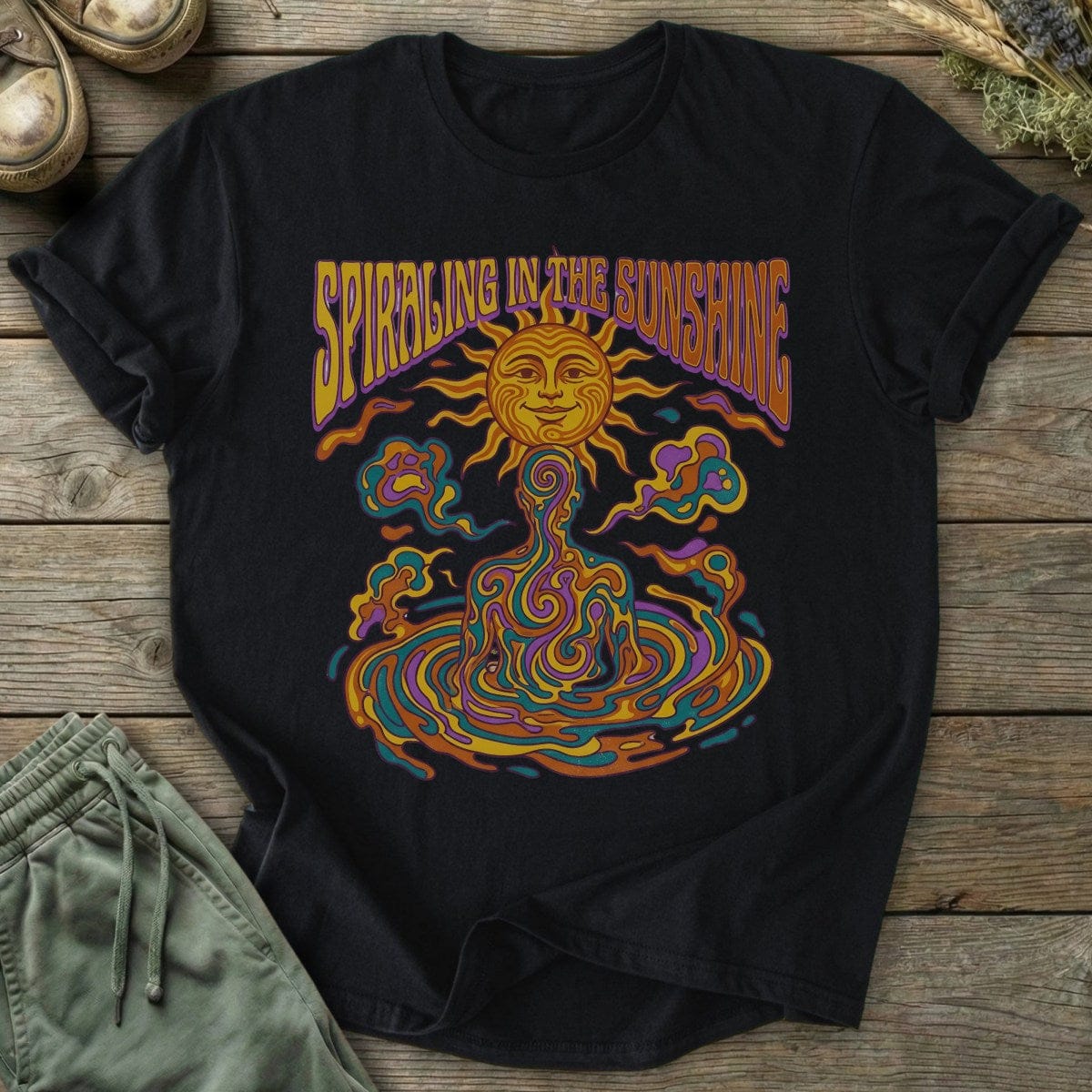 Printify T-Shirt Spiraling In The Sunshine T-Shirt