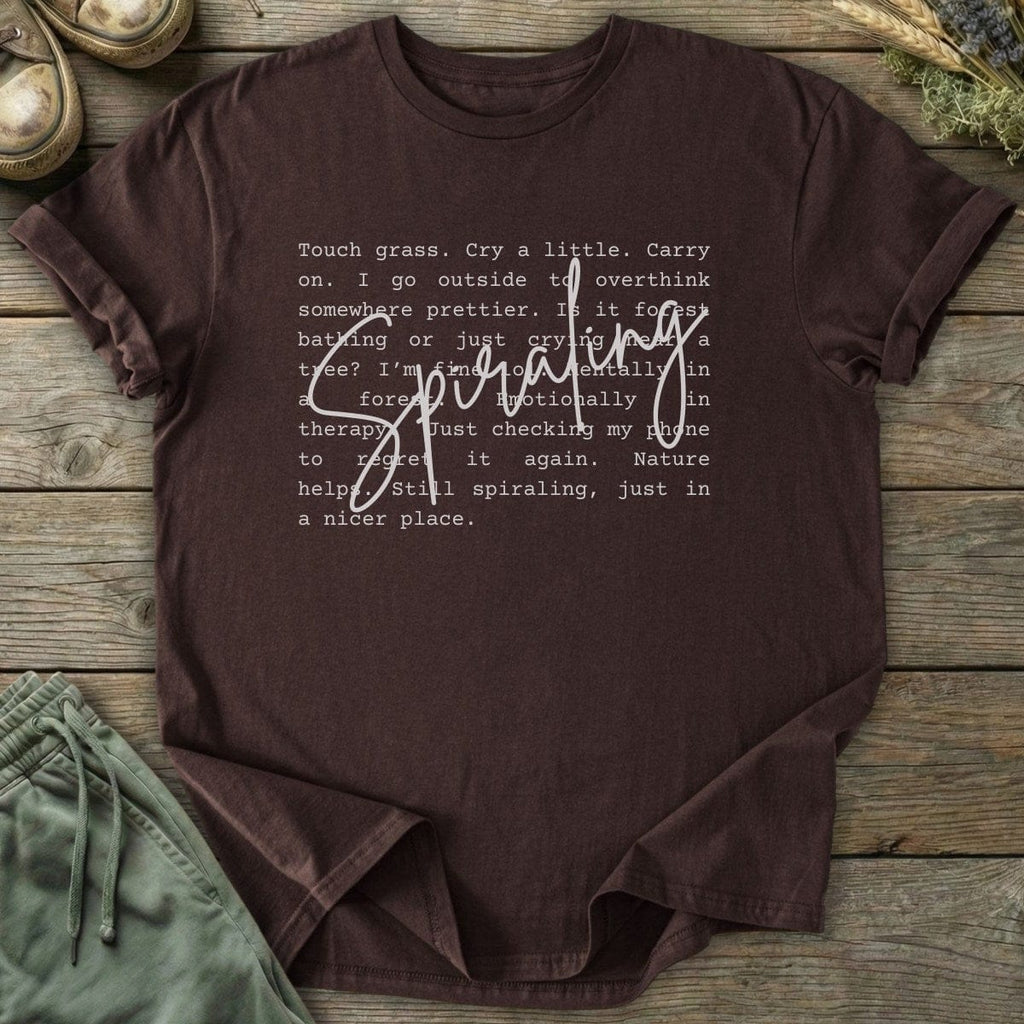 Printify T-Shirt Spiraling Text T-Shirt