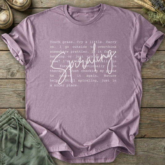 Printify T-Shirt Spiraling Text T-Shirt