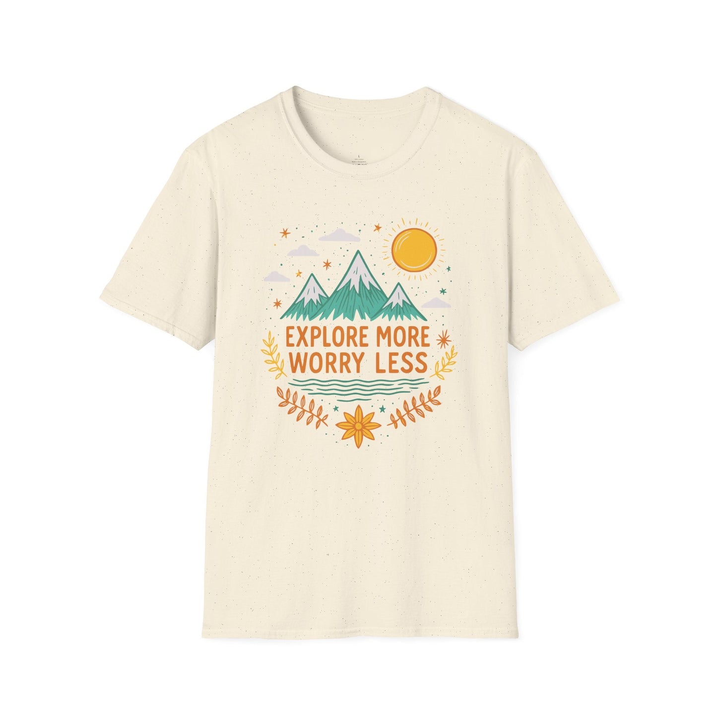 Printify T-Shirt Stars Explore More Worry Less T-Shirt