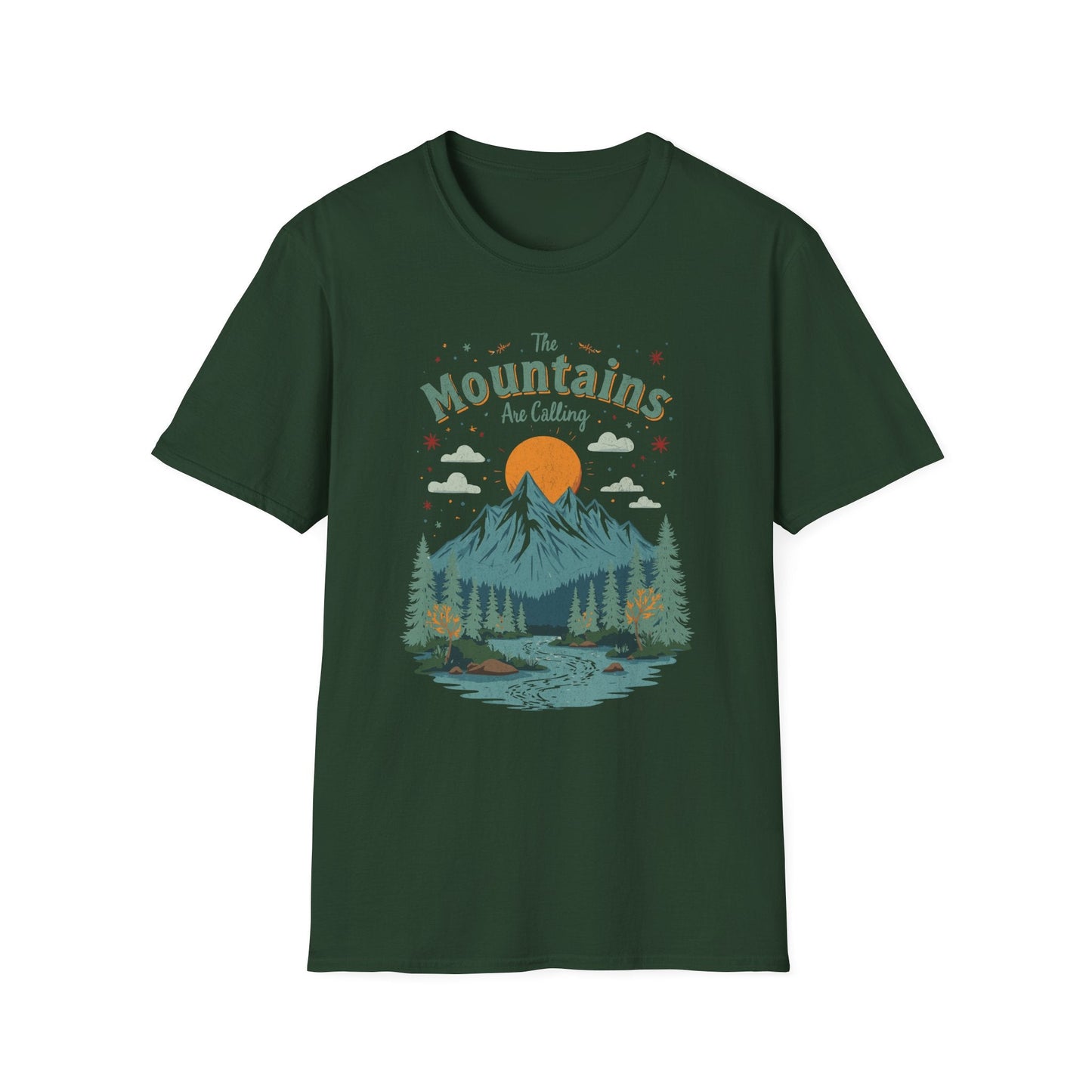 Printify T-Shirt Stars Mountains Are Calling T-Shirt