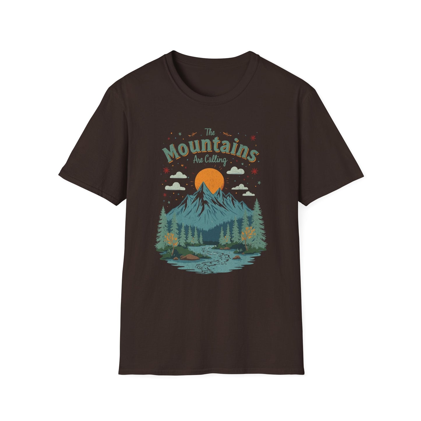 Printify T-Shirt Stars Mountains Are Calling T-Shirt