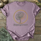 Printify T-Shirt Stepping Green Logo T-Shirt