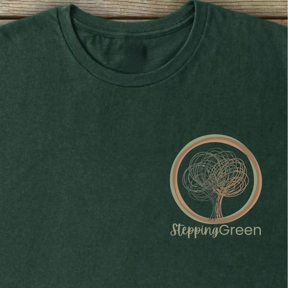 Printify T-Shirt Stepping Green Pocket Logo