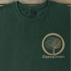 Printify T-Shirt Stepping Green Pocket Logo