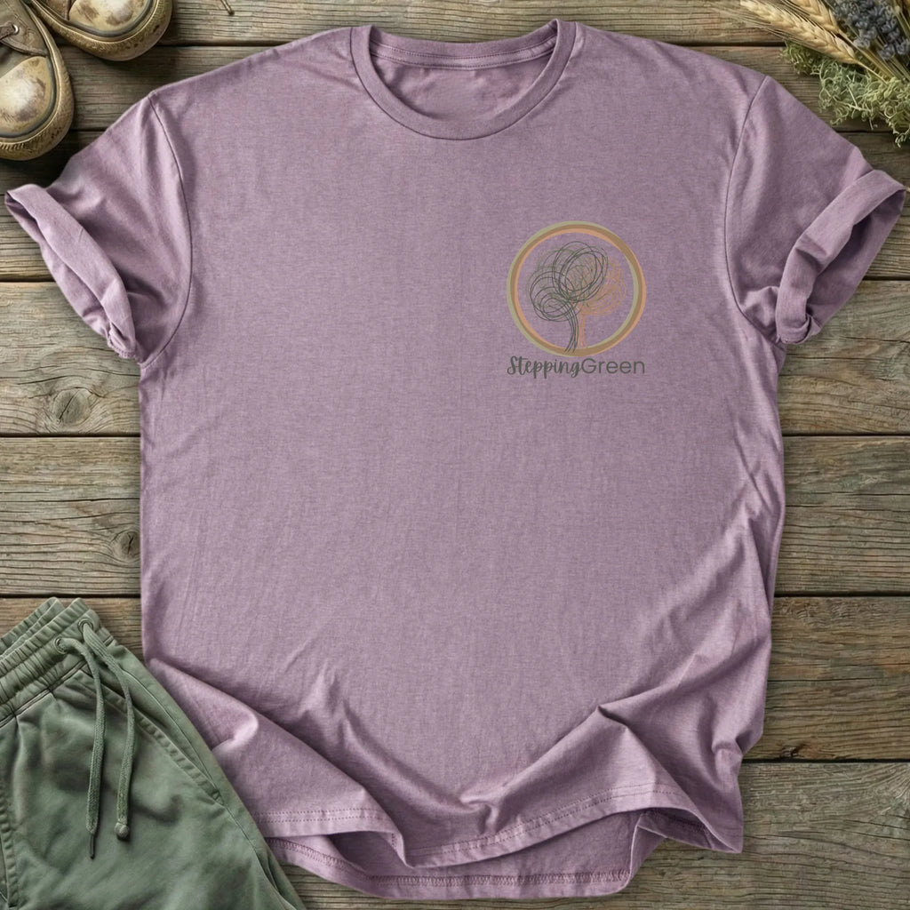 Printify T-Shirt Stepping Green Pocket Logo