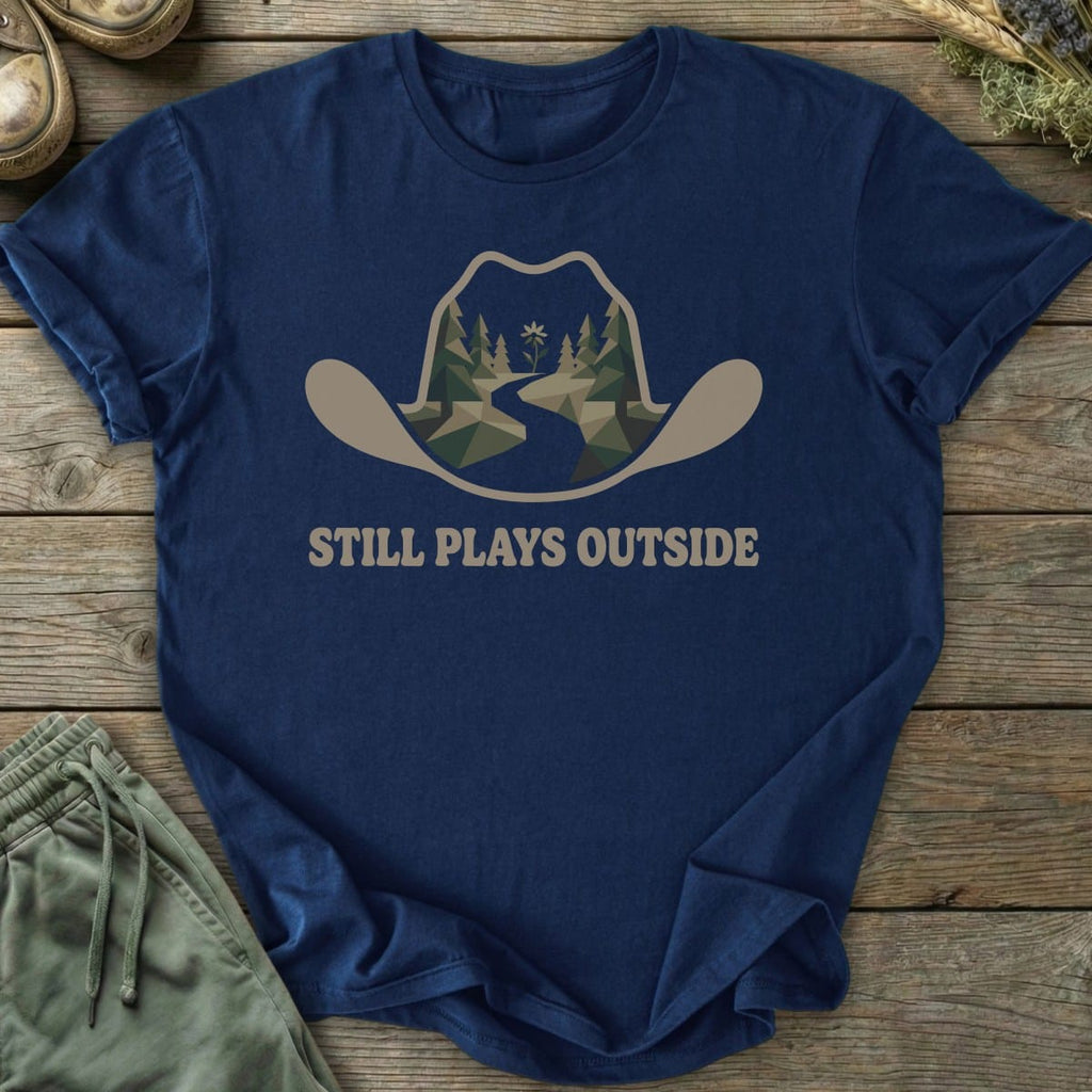Printify T-Shirt Still Plays Outside Hat T-Shirt