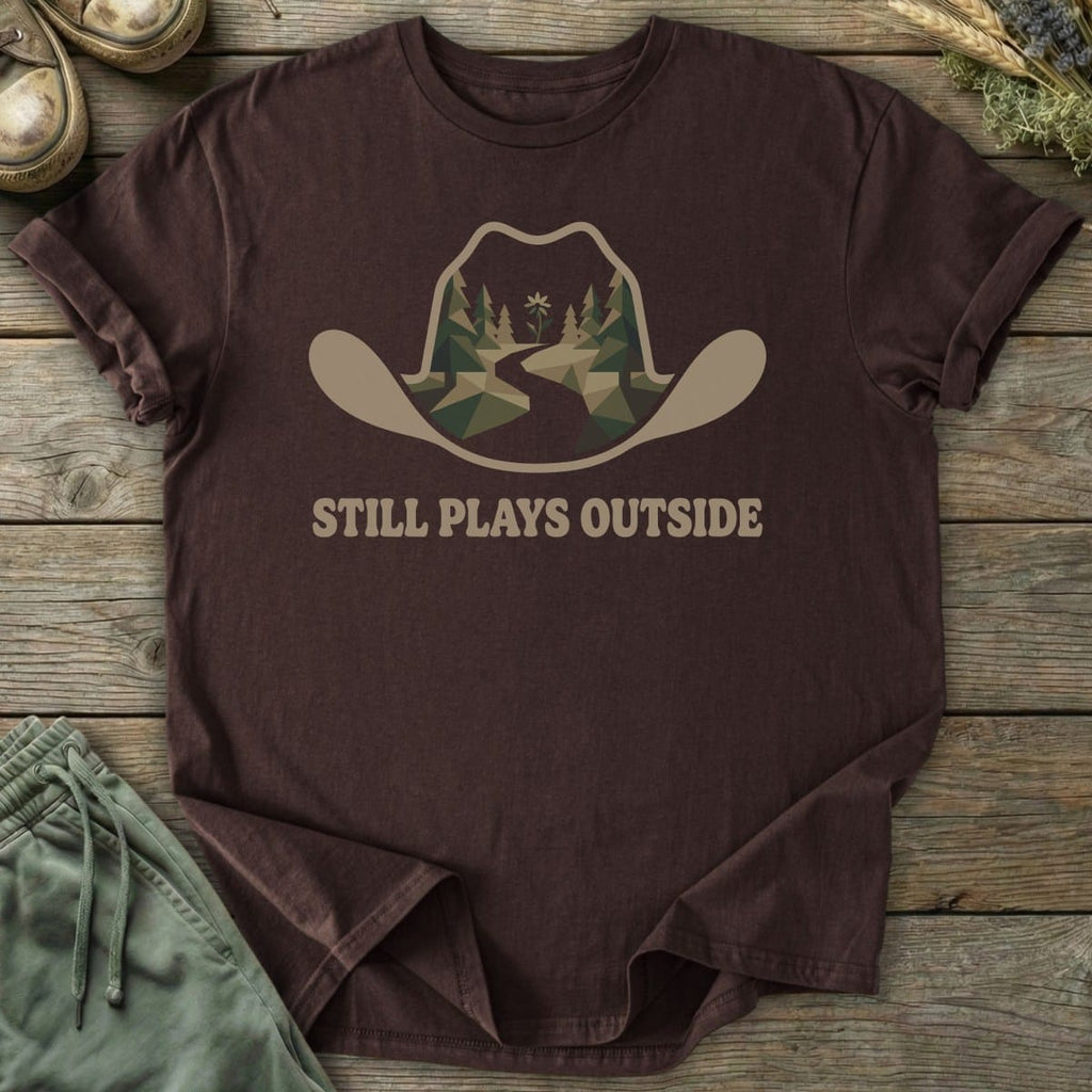 Printify T-Shirt Still Plays Outside Hat T-Shirt