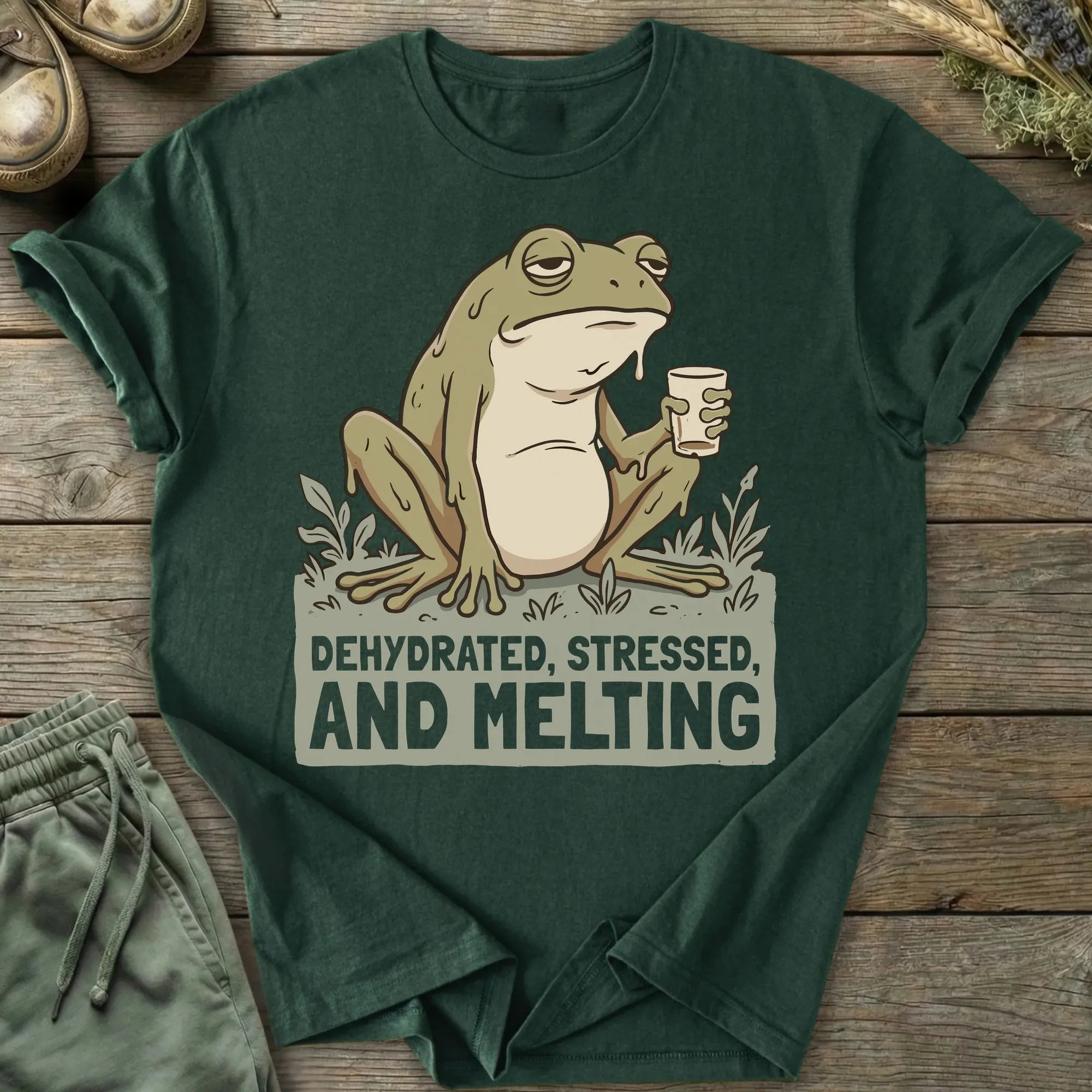 Printify T-Shirt Stressed And Melting T-Shirt