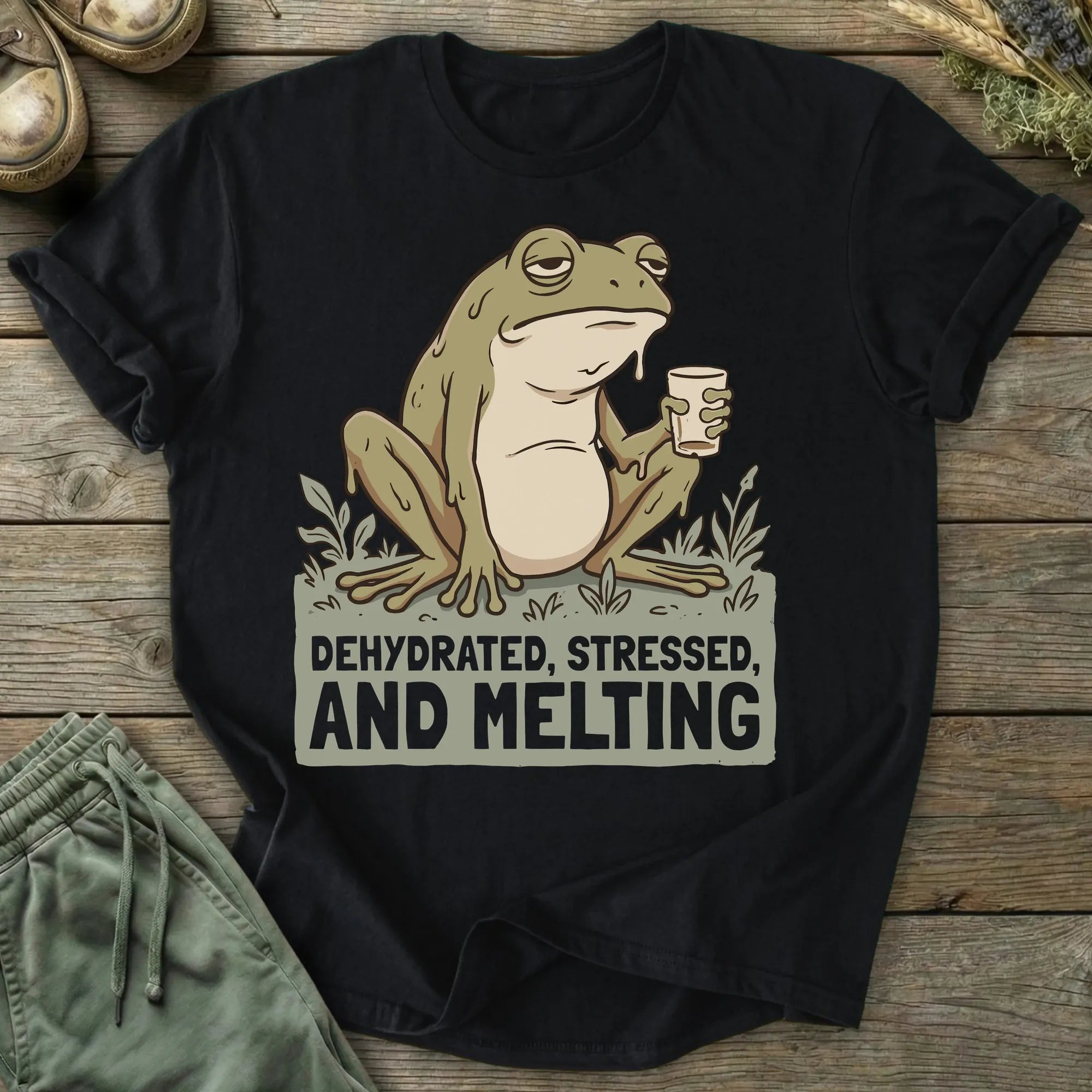 Printify T-Shirt Stressed And Melting T-Shirt