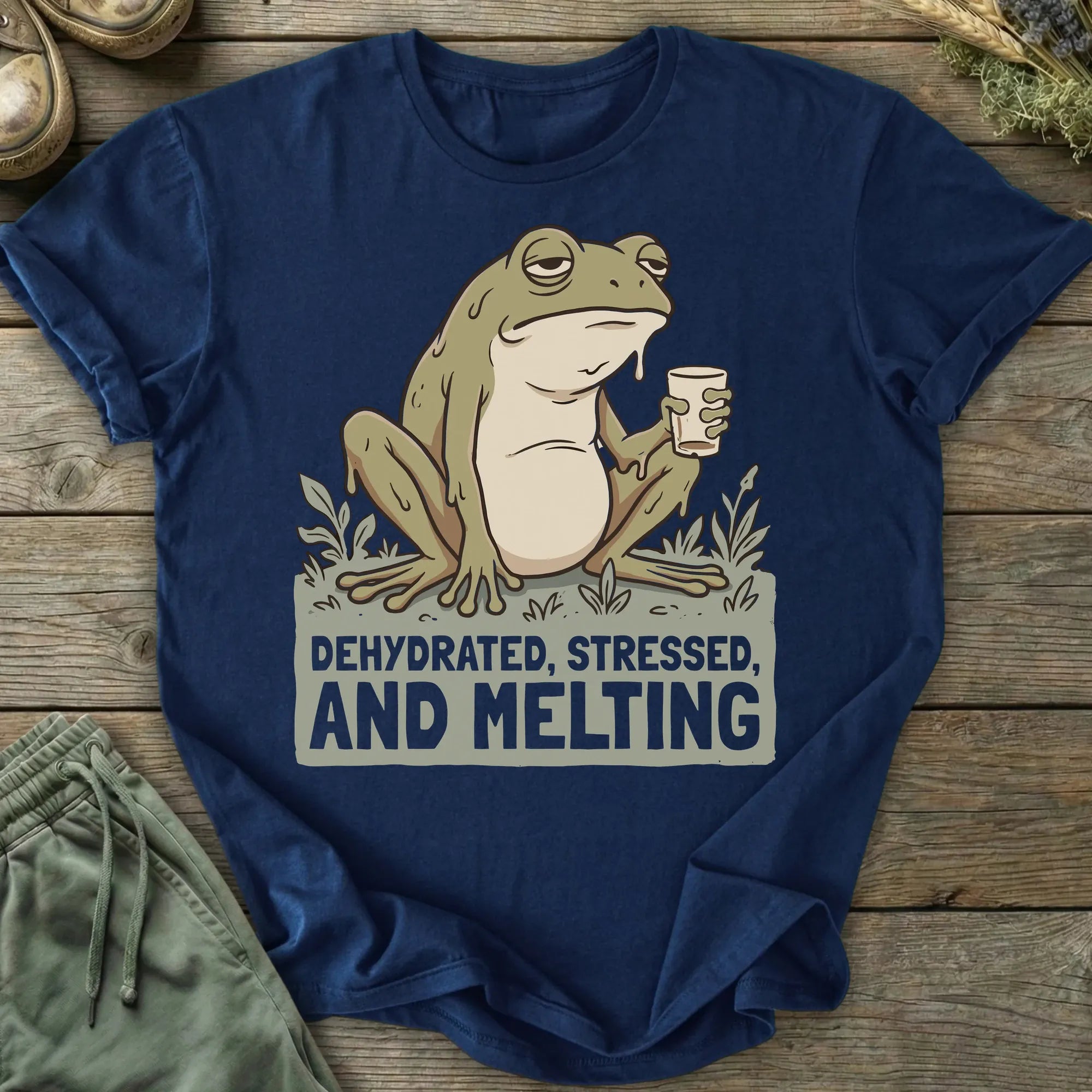 Printify T-Shirt Stressed And Melting T-Shirt
