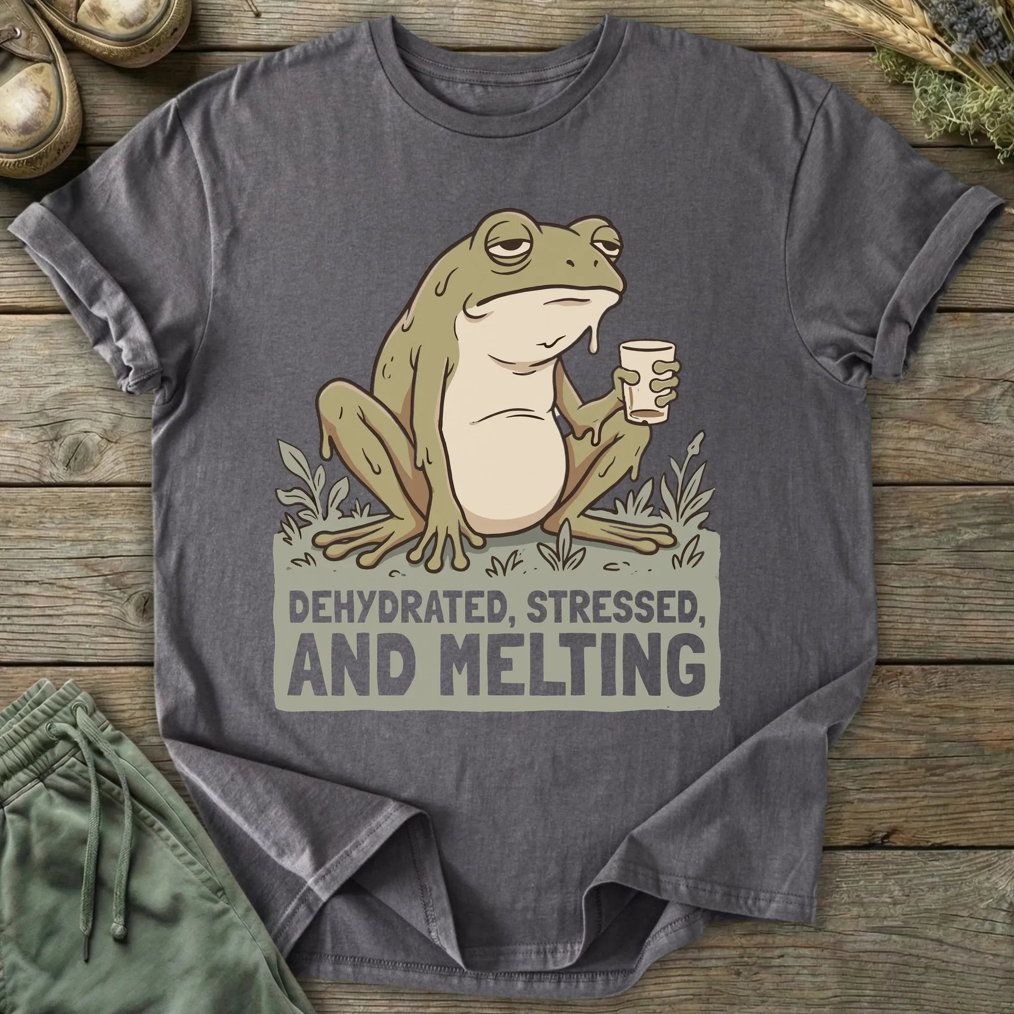 Printify T-Shirt Stressed And Melting T-Shirt