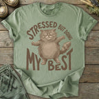 Printify T-Shirt Stressed Cat T-Shirt