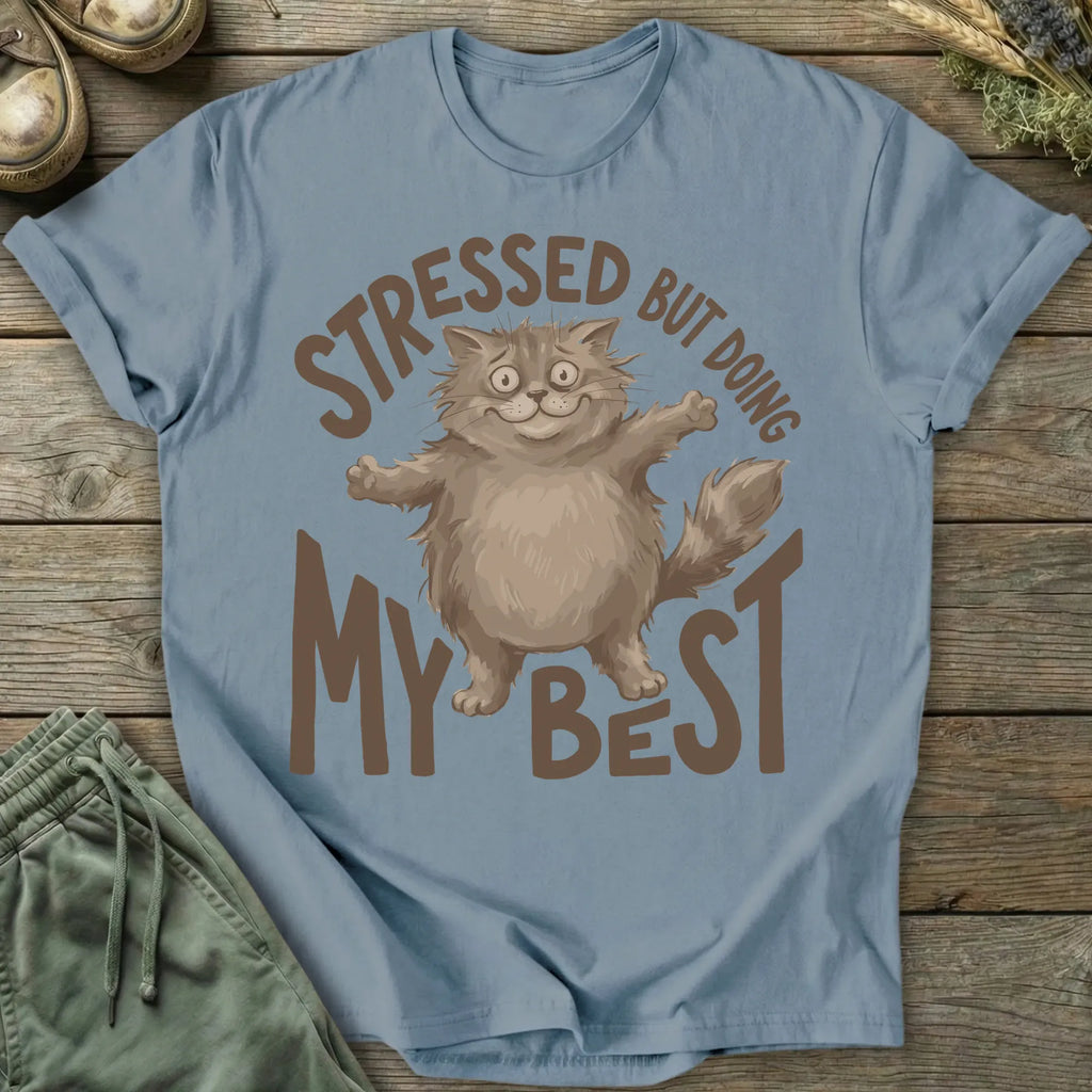 Printify T-Shirt Stressed Cat T-Shirt