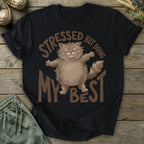 Printify T-Shirt Stressed Cat T-Shirt