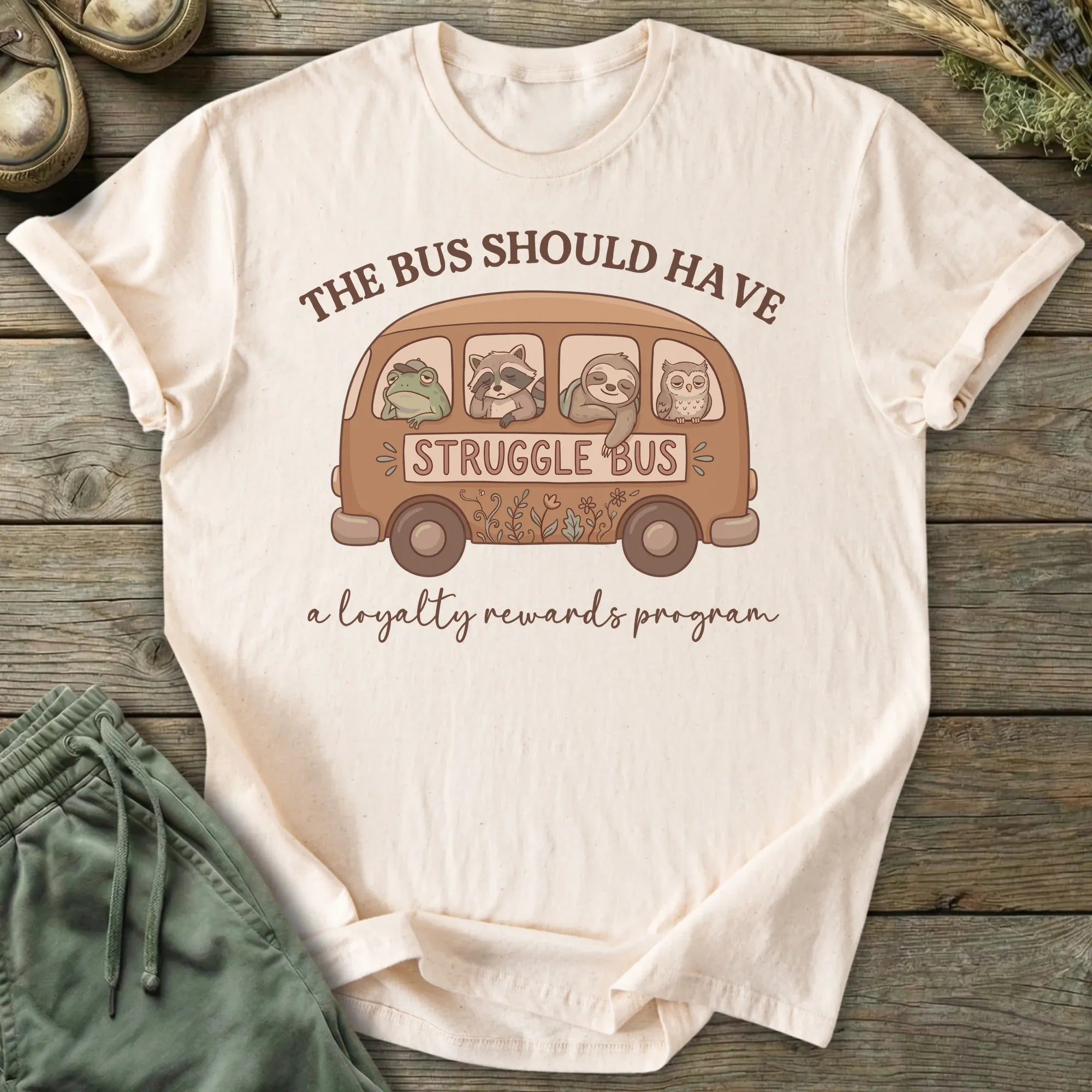 Printify T-Shirt Struggle Bus T-Shirt