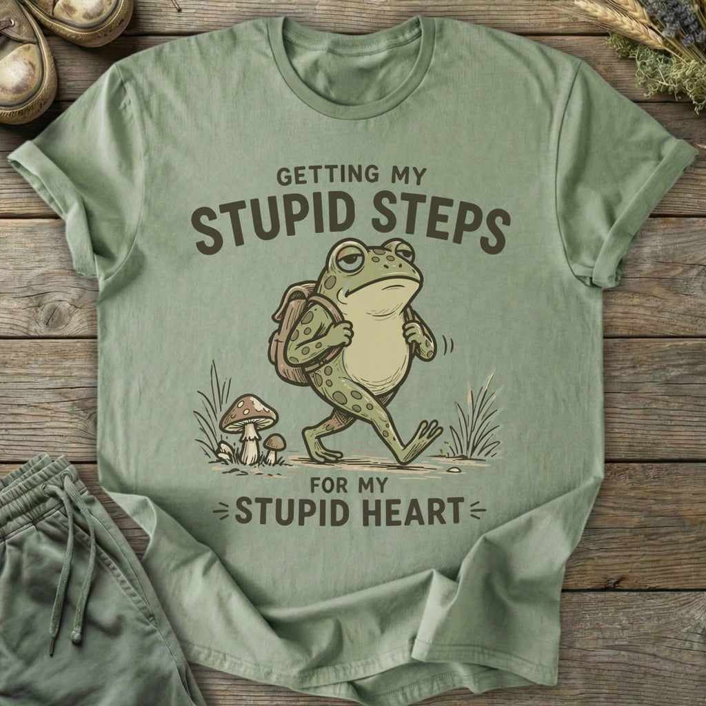 Printify T-Shirt Stupid Steps T-Shirt