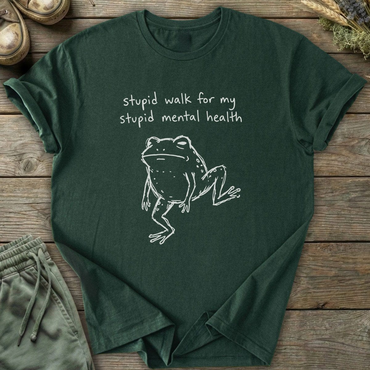Printify T-Shirt Stupid Walk Frog T-Shirt