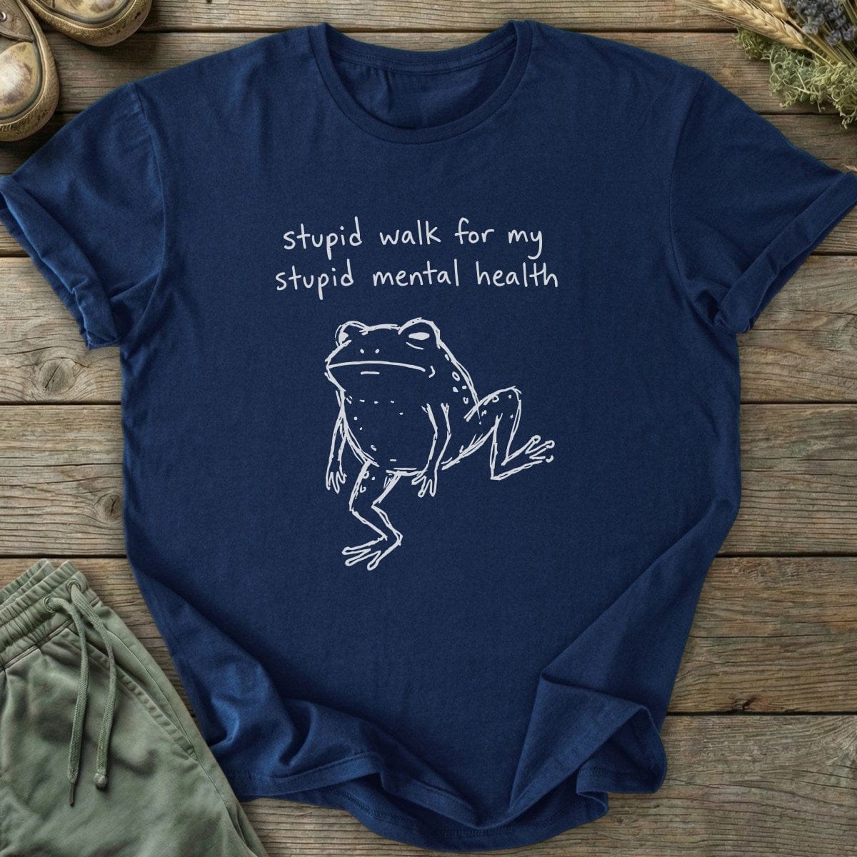 Printify T-Shirt Stupid Walk Frog T-Shirt