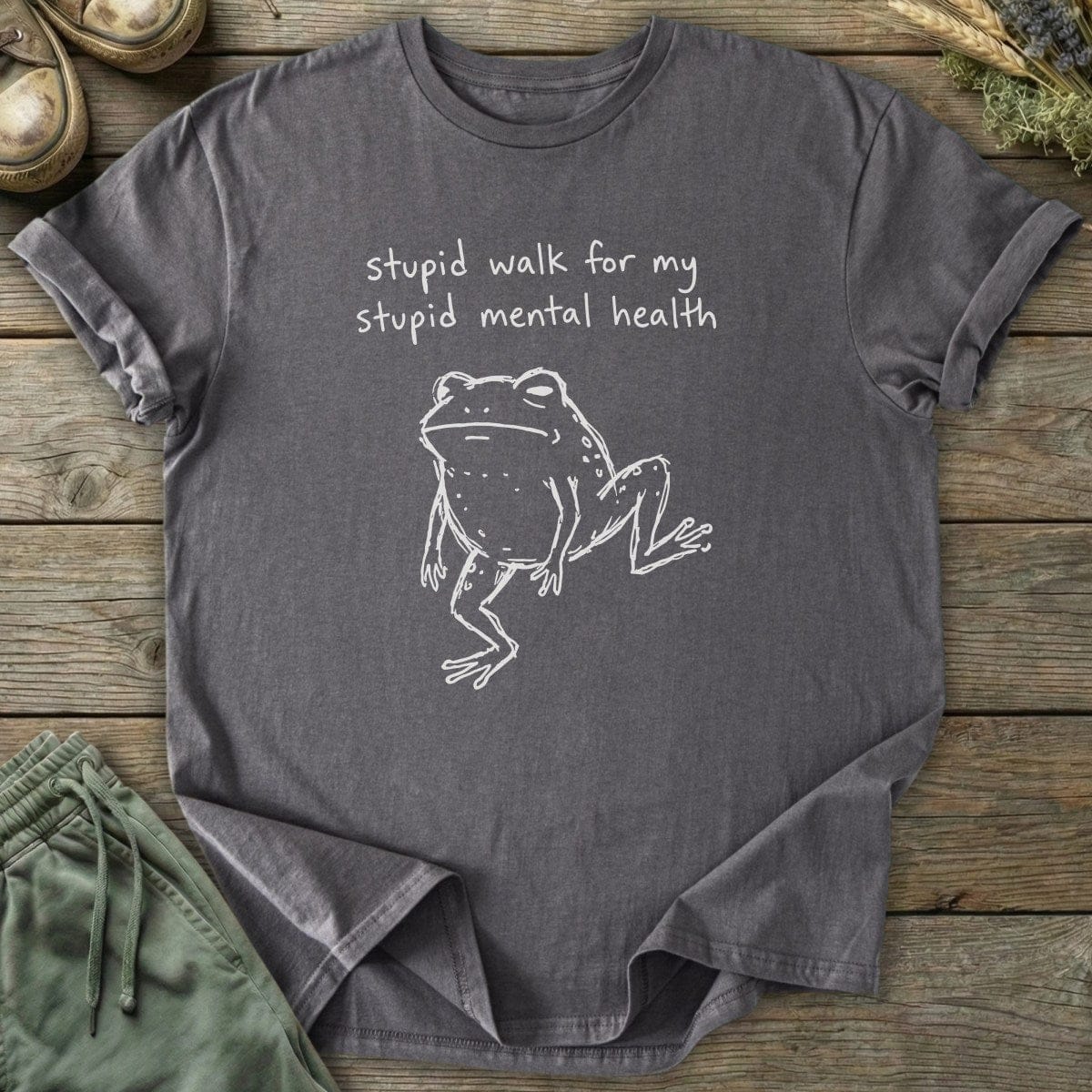 Printify T-Shirt Stupid Walk Frog T-Shirt