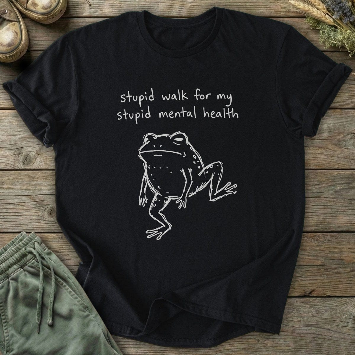 Printify T-Shirt Stupid Walk Frog T-Shirt