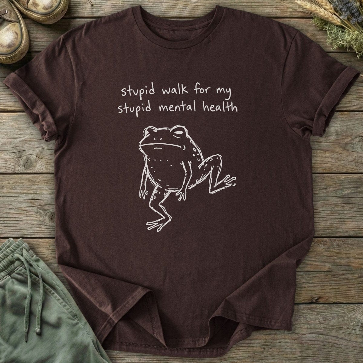 Printify T-Shirt Stupid Walk Frog T-Shirt