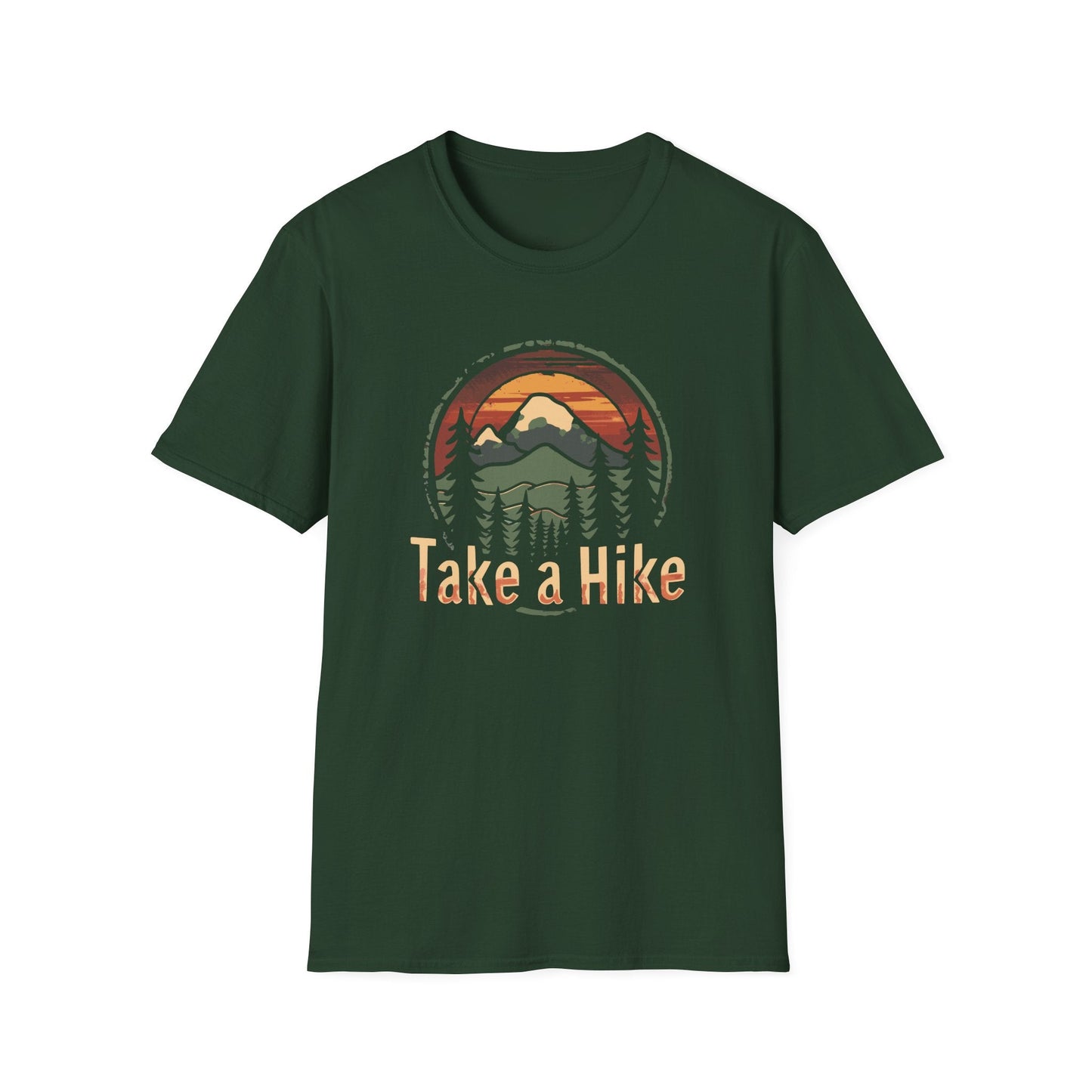 Printify T-Shirt Sun Take A Hike Badge T-Shirt