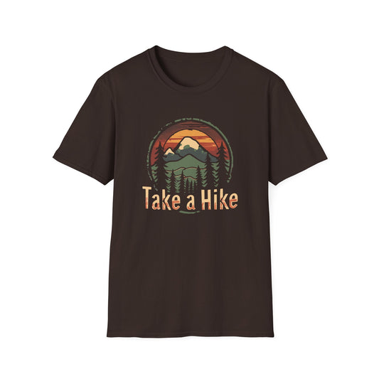 Printify T-Shirt Sun Take A Hike Badge T-Shirt