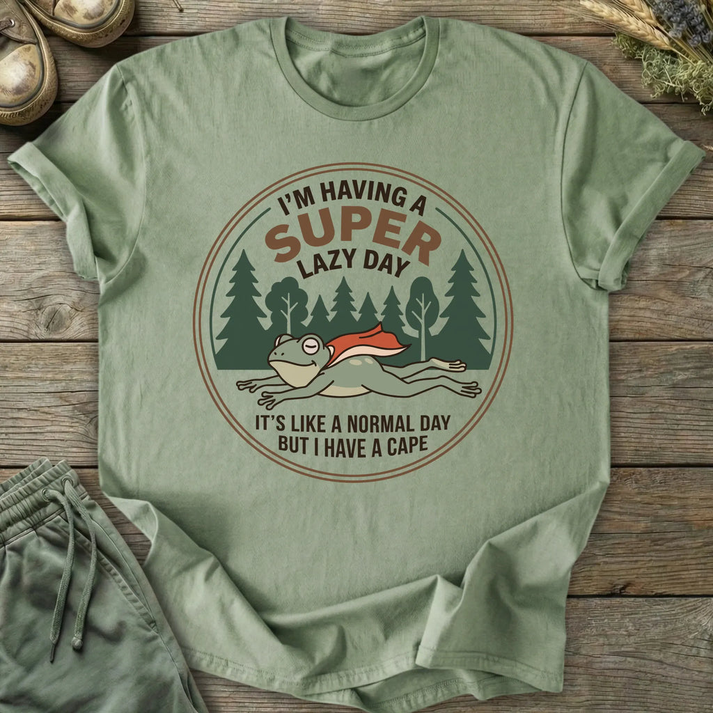 Printify T-Shirt Super Lazy Day T-Shirt