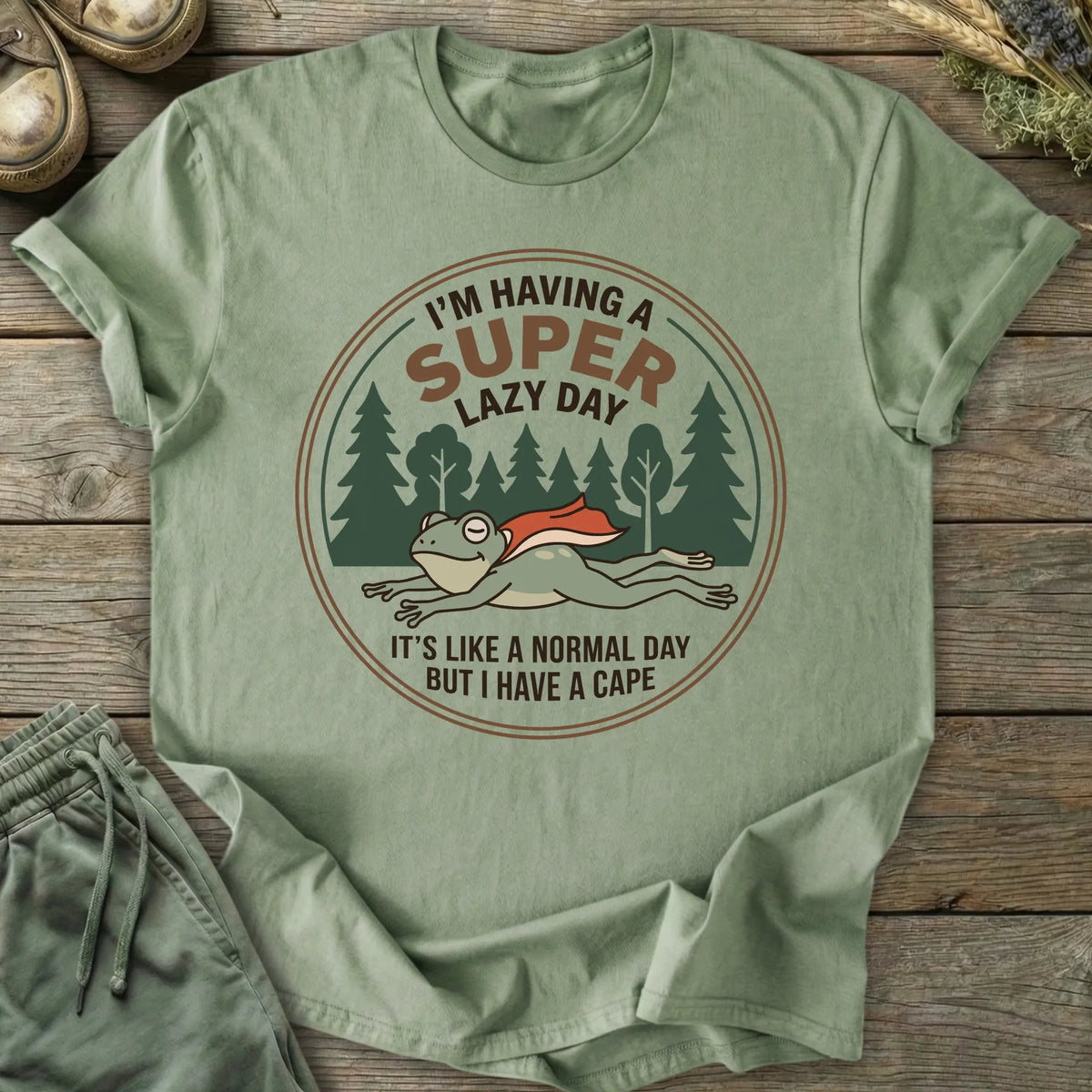 Printify T-Shirt Super Lazy Day T-Shirt