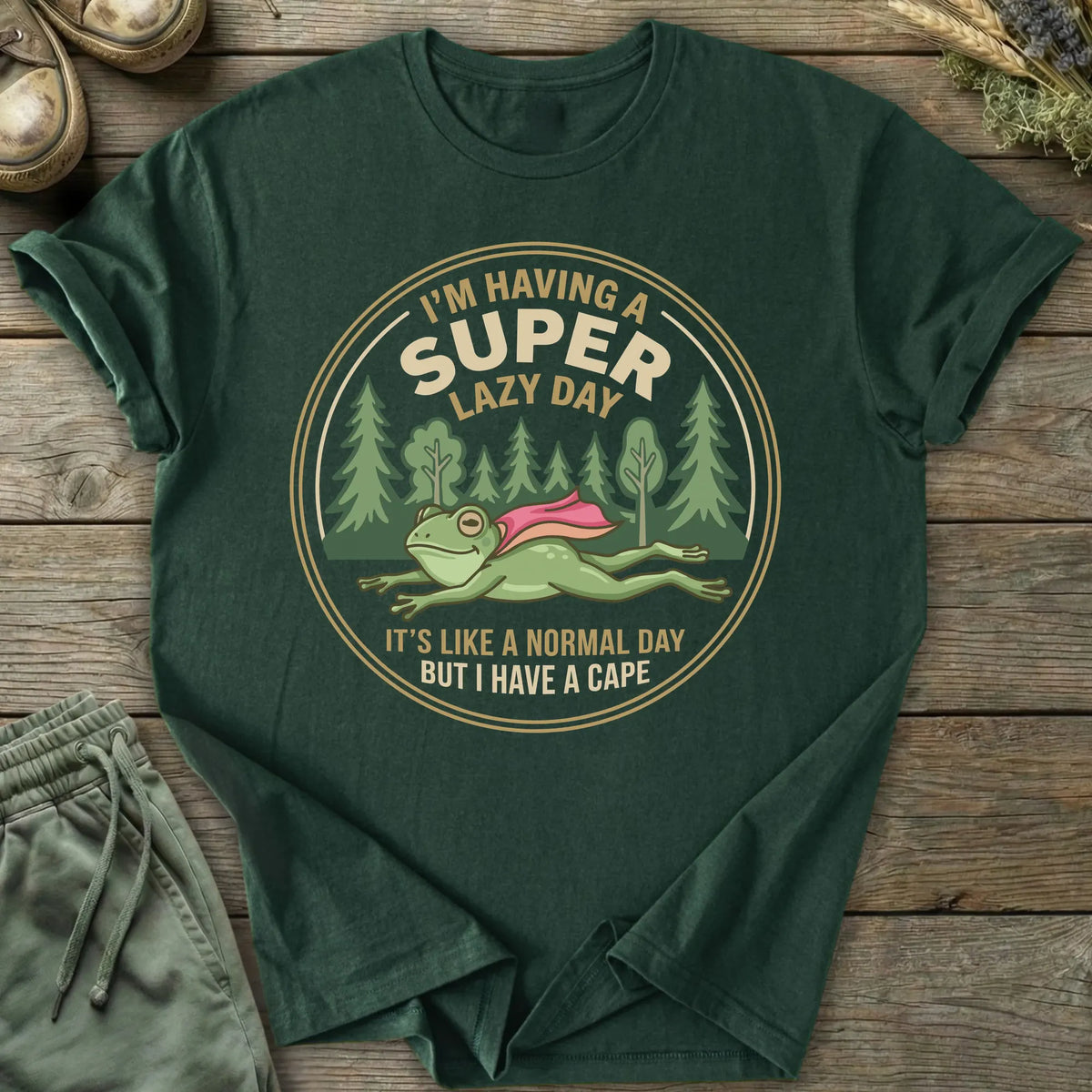 Printify T-Shirt Super Lazy Day T-Shirt