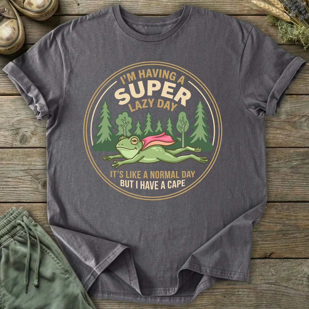 Printify T-Shirt Super Lazy Day T-Shirt